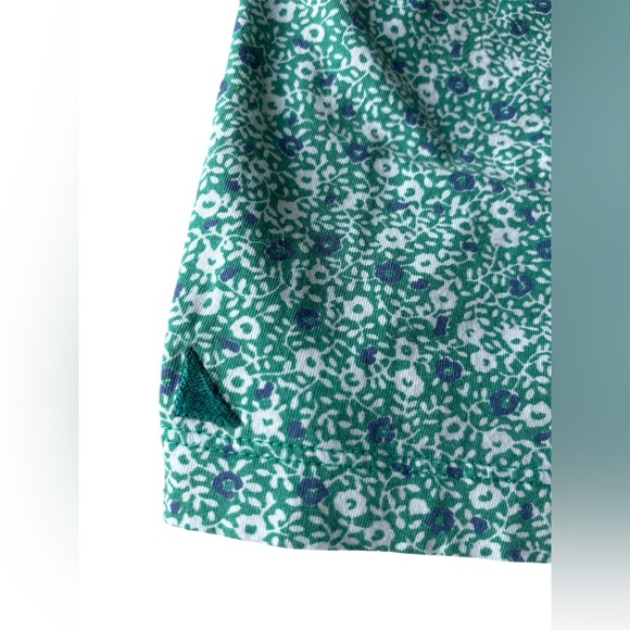 UNTUCKit Polo Shirt 100% Pima Cotton Short Sleeve Green Floral Print, size L - Picture 9 of 10